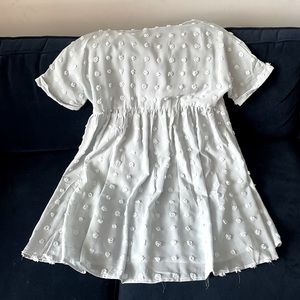 Blue tunic dress with circle details